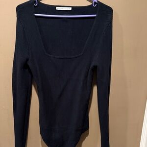 Abercrombie & Fitch Black Ribbed Sweater